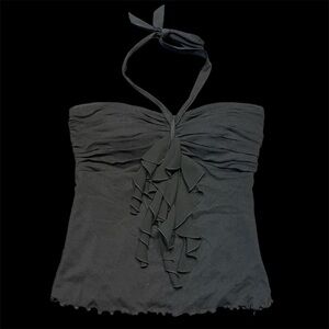 Elegant Black Halter Top